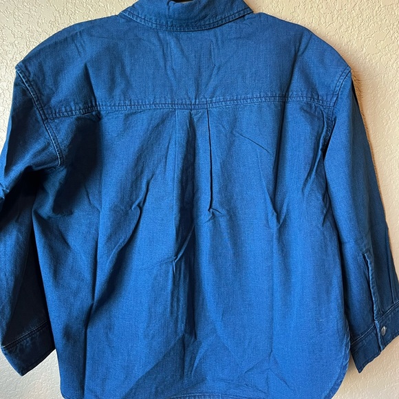 NWT SANDRINE ROSE Double Pocket Denim Shirt Size S - Picture 2 of 2